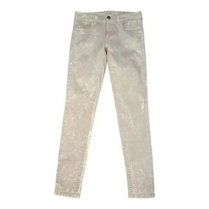American Eagle Women’s Size 4 Regular Pale Pink Distressed Super Stretch Jegging